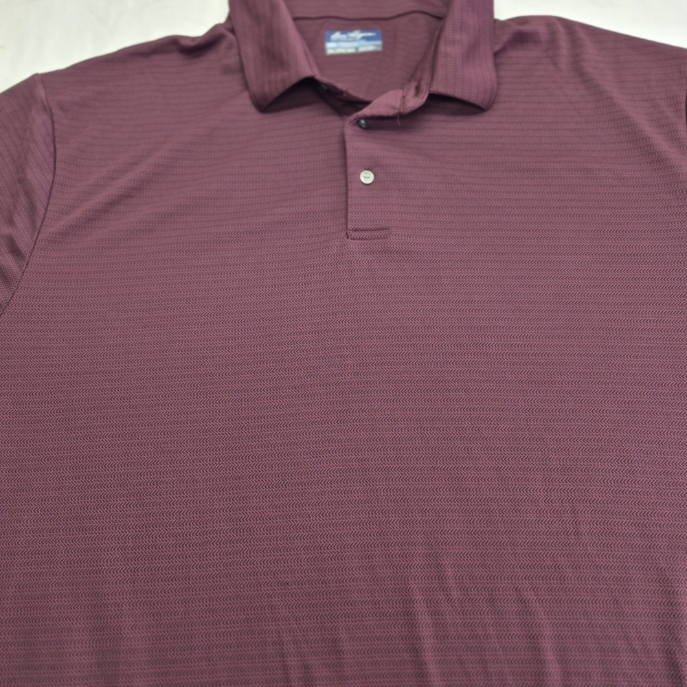 Ben Hogan Performance Polo Shirt Mens 3XL Burgundy & Blue Golf Stretch 2pcs - Picture 9 of 11